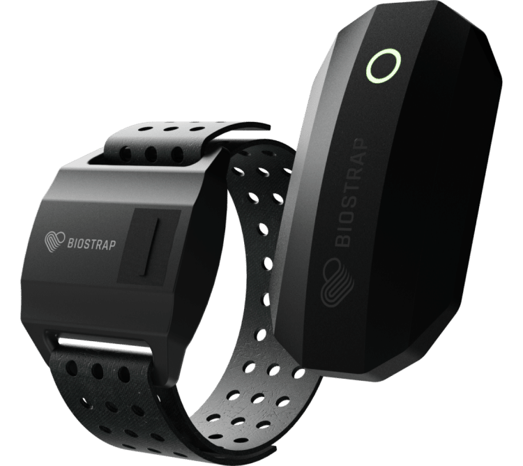 Discover the cutting-edge SENSR wearable device, featuring a sleek black band and an advanced rectangular sensor. Beside it, explore another innovative device boasting a unique triangular design with an eye-catching illuminated green ring. Both of these state-of-the-art devices are engineered to optimize your health tracking experience.